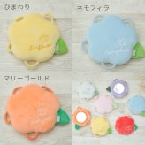 おはな わっかミラー | 鏡 ソフトミラー お花 フラワー おもちゃ 布製 知育玩具 ガラガラ ラトル 布 ファーストトイ 歯固め 音が鳴る 赤ちゃん ベビー