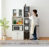 食器棚 キッチン収納 すきま 隙間収納 キッチン ミニ キッチン家電収納 家電ラック 家電収納棚 コンパクト 収納 スリム ラック 棚 幅30 高さ 180 扉付 キッチンラック：