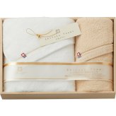 【直送】今治謹製 至福タオル バス フェイスタオルセット [26-7072-059] SH55050 今治タオル 木箱入り 綿100% なめらか 絹のような光沢 心地よい肌触り 日本製 内祝い お返し 贈り物 ギフト