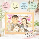 サンクスボード 似顔絵 プレゼント ギフト 名入れ 手描き 贈り物 サンクスボード 感謝 披露宴 結婚式 婚礼 新郎 両親 新婦 親族 修正無料 名入れ 下書き確認 そっくり 実績多数 かわいい サプライズ 披露宴 婚礼 感謝ボード 思い出 大量注文 イラスト 大人数 家族 長寿祝い 感動 卒寿祝い ウェディングギフト オリジナル ハロウィン 記念日 二次会
