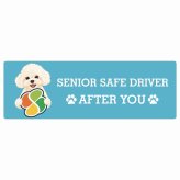 カーサイン 高齢者マーク SENIOR SAFE DRIVER マルプー ステッカー シール 長方形 20x6.7cm 肉球 日本製 車