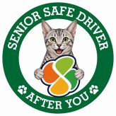 カーサイン 高齢者マーク SENIOR SAFE DRIVER エジプシャンマウ ステッカー シール 直径13cm 肉球 日本製 車