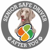 カーサイン 高齢者マーク SENIOR SAFE DRIVER ワイマラナー ステッカー シール 直径13cm 肉球 日本製 車