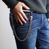 重厚 ウォレットチェーン メンズ 財布 丸 喜平チェーン シルバー ごつめ 幅広 太め クロス 十字架 2クリップ ズボン アメカジ 財布紐 盗難防止 紛失防止 人気 定番 ベストバイ 男性