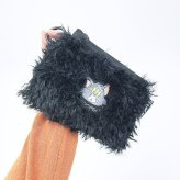 トムとジェリー トム 刺繍ファーポーチ トムジェリ
