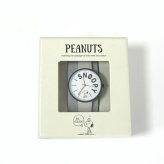 スヌーピーPEANUTS タイポレザーウォッチ GY 腕時計 アクセサリー グレー グッズ 日本製