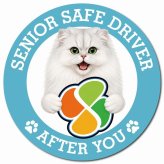 カーサイン 高齢者マーク SENIOR SAFE DRIVER チンチラ マグネット 強力 直径13cm 肉球 日本製 車 ステッカー