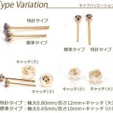 【お試し送料無料】金属アレルギーだけど可愛いセカンドピアスがしたい！ レディース つけっぱなし K18 18金 片耳 天然石 誕生石 2.5mm 軸太 ロングポスト 金属アレルギー パワーストーン 地金 シンプル 一粒 日本製 プレゼント