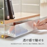 アクリル 引出し収納棚 1段 ONLS0345 アクリル収納 リビング収納 シンプルスタイル モダン 角型 ラック アクリルラック 透明ラック クリアラック ディスプレイラック幅32cm 奥行15.5cm 高さ34cm 新生活