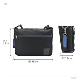 LANBINenBlue ランバンオンブルー ショルダーバッグ リール ショルダー 斜め掛け 普段使い 使いやすい シンプル メンズ ギフト プレゼント ブラック 530113