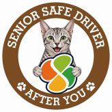 カーサイン 高齢者マーク SENIOR SAFE DRIVER エジプシャンマウ ステッカー シール 直径13cm 肉球 日本製 車