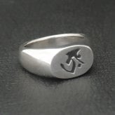 梵字リング 虚空蔵菩薩 シルバー925 【刻印無料】 梵字 こくぞうぼさつ タラーク 丑 牛 寅 虎 干支 リング 指輪 シルバーアクセサリー メンズ ユニセックス クリスマス 誕生日 父の日 プレゼント ハンドメイド 手作り ギフトラッピング 箱 Grand Galleria グランドガレリア