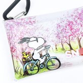 スヌーピー ジョークール 桜並木 クリアマルチケース(S) SNOOPY