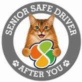 カーサイン 高齢者マーク SENIOR SAFE DRIVER ソマリ マグネット 強力 直径13cm 肉球 日本製 車 ステッカー
