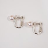 ［pearl595］6mm - 6.5mm ピアス あこや真珠 熊本 天草 本真珠 シンプル イヤリング 直結タイプ
