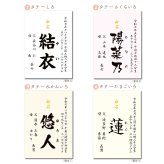 // シンプル命名書 (無地7色) // プリント 命名書 オーダー おしゃれ 代筆 命名紙 お七夜 赤ちゃん