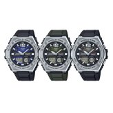 逆輸入限定 希少 カシオ 腕時計 メンズ アナデジ ブラック ブルー カーキグリーン CASIO 海外モデル 10年電池 100m防水 ワールドタイム ストップウォッチ タイマー アラーム スポーツ アウトドア プレゼント ギフト 収納ケース付き 男性 成人 卒業 入学