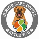 カーサイン 高齢者マーク SENIOR SAFE DRIVER 土佐犬 ステッカー シール 直径13cm 肉球 日本製 車