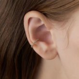 【無料ラッピング】  ヨンドシー 4℃ The Tidal K10イエローゴールド イヤーカフ 片耳用 ダイヤモンド ブランド 正規品 新品 ギフト プレゼント 人気 おすすめ 誕生日 記念日 クリスマス 送料無料