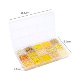 ビーズセット 15色セット 各10g ケース付き ガラスビーズ シードビーズ 丸小ビーズ チューブビーズ 2mm 3mm 4mm アクセサリーパーツ ハンドメイド 手芸 刺繍 ビーズ刺繍 DIY アクセサリー作り