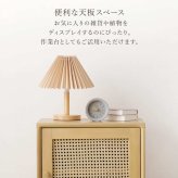 韓国 サイドテーブル ナイトテーブル 天然素材 藤 ラタン 編み 手作業 整理 寝室 木目調 通気性 扉収納 リビング収納 小物 本 雑誌 作業台 幅45cm おしゃれ 天然木 ワンルーム 一人暮らし ナチュラル かごめ編み \12 籐 ミニテーブル 新築祝い