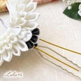 【 ハレの日のお祝いに 】 つまみ細工 鶴 かんざし 選べる形と色 髪飾り ヘアアクセサリー ヘッドドレス 和装 白無垢 振袖 袴 結婚式 成人式 卒業式 伝統工芸 ルルズ Lulu＊s