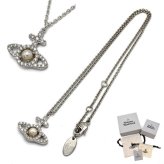 ヴィヴィアンウエストウッド VIVIENNE WESTWOOD ネックレス 630203AR-02P132-SM OLYMPIA PEARL PENDANT プラチナム シルバー