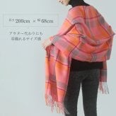 カシミヤ 100% ストール レディース 【名入れ刺繍可能】チェック柄 カシミヤ100% マフラー ストール フリンジ付き 大判 カシミヤマフラー 秋 冬 秋冬 誕生日 母 通勤 通学 ギフト プレゼント 7F (02000340r)