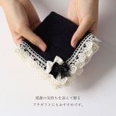 タオルハンカチ おしゃれ かわいい 日本製 吸水性 綿100％ レディース プレゼント ギフト 母の日 返礼品  リボン レース LALUICE ラルイス