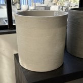 鉢カバー おしゃれ 大型 14号 9号 M S サイズ 植木鉢 KONTON コントン ソンク シリンダー 円柱 丸型 軽量 砂岩調 屋外 室内 高級 北欧 モダン ナチュラル 観葉植物用 シンボルツリー サボテン 多肉植物 特大 玄関 プランター 底穴なし チャコールグレー ウォームグレー