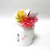 【公式ライセンス商品】送料込み スヌーピーローズアレンジHUG・Thank you【プリザーブドフラワー フラワーアレンジメント カップ 花 お花 キャラ スヌーピー 雑貨 インテリア プレゼント ギフト 母の日　誕生日 記念日 お祝い】