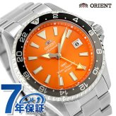 オリエント スポーツ マコ GMT 自動巻き 腕時計 ブランド メンズ ORIENT SPORTS RN-BC0004Y アナログ オレンジ