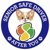 カーサイン 高齢者マーク SENIOR SAFE DRIVER チワズー ステッカー シール 直径13cm 肉球 日本製 車