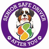 カーサイン 高齢者マーク SENIOR SAFE DRIVER セントバーナード ステッカー シール 直径13cm 肉球 日本製 車