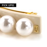 アレクサンドル ドゥ パリ バレッタ レディース ブランド ALEXANDRE DE PARIS ペルル 人工真珠 AA6-16919-05-S ベージュ ヘアアクセサリー