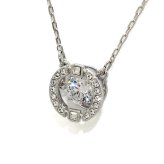 スワロフスキー swarovski ネックレス Una ラウンドカット 5286137 ウナ ペンダント アクセサリー レディース シルバー+ホワイト 海外正規品