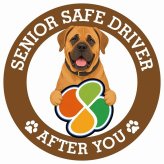カーサイン 高齢者マーク SENIOR SAFE DRIVER 土佐犬 ステッカー シール 直径13cm 肉球 日本製 車