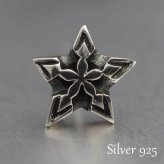 シルバーピアス メンズ スター スタッド 片耳用 片方 シングル 星 五芒星 タイニースター いぶし銀 桜 紋章 シルバー925 銀 シルバーアクセサリー ユニセックス ペアアイテム【全品1個ずつバラ売り】 プレゼント