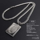 ステンレス ロケットネックレス HIPHOP ダブル喜平チェーンネックレス ロケットペンダント マリアネックレス 写真 記念 思い出 50cm 60cm 18KGP ゴールドネックレス シルバー 聖母 6面カット メンズ 男性 金属アレルギー対応