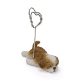メモスタンド woobia ウービア シーズー 子犬 リアル動物オーナメント 高さ8cm デスク 卓上 インテリア 誕生日 お礼 退職祝い プチギフト 犬好き ギフト プレゼント メモホルダー