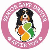 カーサイン 高齢者マーク SENIOR SAFE DRIVER バーニードゥードル ステッカー シール 直径13cm 肉球 日本製 車