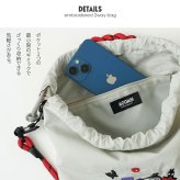 MOOMIN ナイロン巾着バッグ ショルダーバッグ 斜め掛け 斜め掛けバッグ 手持ち 普段使い 使いやすい コンパクト レディース ギフト プレゼント ネイビー rmpk05