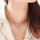 ハワイアンジュエリー ネックレス シルバー ペアネックレス 2本セット 刻印 無料 誕生石入れ可 スクエア プレート Mサイズ Lサイズ シルバー925 大人 友達 長さ選べる カップル 夫婦 プレゼント ハロウィン 【品番：CG-SP10802-SP11002P】