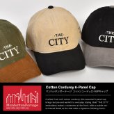 キャップ Manhattan Portage マンハッタンポーテージ MP416 秋冬 レディース メンズ 帽子 深め 大きめ ブランド コーデュロイ Corduroy アジャスター サイズ調整 おしゃれ シンプル THE CITY ザシティ 紫外線対策 日除け 刺繍 ワンポイント 黒 ブラック ベージュ オリーブ