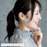 アメリカンピアス レディース ステンレス 金属アレルギー対応 チェーン 天然石 4mm 全品1個ずつバラ売り ピアス 揺れる サージカル 医療用 シンプル アメピ 初心者向け プレゼント