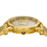 ヴェルサーチェ 腕時計 メンズ ゴールド イエローゴールド ホワイト 43mm VERSACE PALAZZO EMPIRE パラッツォ エンパイア 立体メデューサ スイス製 メンズ腕時計 高級 ブランド おしゃれ プレゼント ギフト 卒業 入学 お祝い