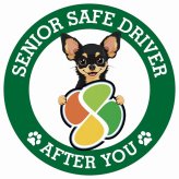 カーサイン 高齢者マーク SENIOR SAFE DRIVER チワピン ステッカー シール 直径13cm 肉球 日本製 車