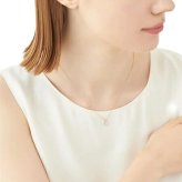 【無料ラッピング】  ヨンドシー 4℃ 6月誕生石 K10ピンクゴールド ネックレス ムーンストーン ホワイトトパーズ ブランド 正規品 新品 ギフト プレゼント 人気 おすすめ 誕生日 記念日 クリスマス 送料無料