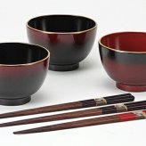 ぼかし塗　汁椀　三客揃（箸付） インテリア 漆器 盆 カタログギフト 景品 粗品