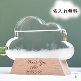 ストームグラス 雲 名入れ 誕生日 記念日 還暦祝い 発表会 結婚祝い 出産祝い 新築祝い インテリア雑貨 おしゃれ オブジェ 気温 天候予測器 クラウド 北欧 雑貨 お祝い メッセージ UVプリント【雲型オブジェ】goods-008